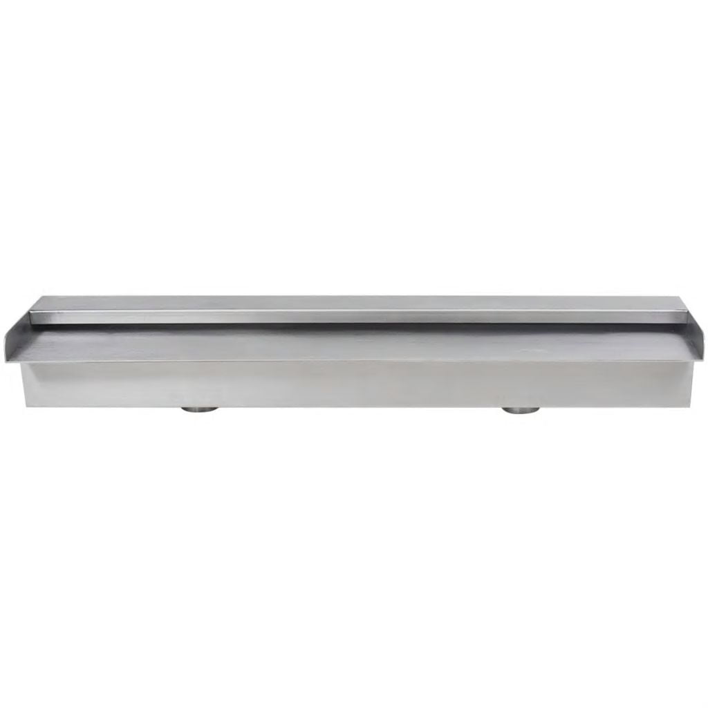 Kepooman 23.6" Stainless Steel Pool Fountain with Pipe Connector for Bathroom, Gray