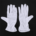 thumbnail image 4 of 4 Pair Protective Anti- White Cotton Work Driving Gloves, 4 of 9