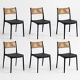 thumbnail image 5 of Avaloomia Home Outdoor Stacking Dining Chairs Set of 6, Plastic Patio Dining Chairs, All Weather No Assembly Outdoor Patio Chairs Armless & Anti-Slip for Garden Porch Deck Backyard, Black, 5 of 9