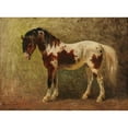 thumbnail image 3 of Benno Raffael Adam 24x19 Black Modern Framed Museum Art Print Titled - Horse Portrait (1872), 3 of 5