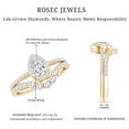 thumbnail image 5 of Rosec Jewels - Lab Grown Diamond Teardrop Wedding Ring Set - 4X6 mm Pear Shape - EF-VS Grade, 18K Yellow Gold, US 9.50, 5 of 6