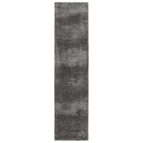 SAFAVIEH Penelope Braden Solid Shag Runner Rug, Grey, 2' x 8'