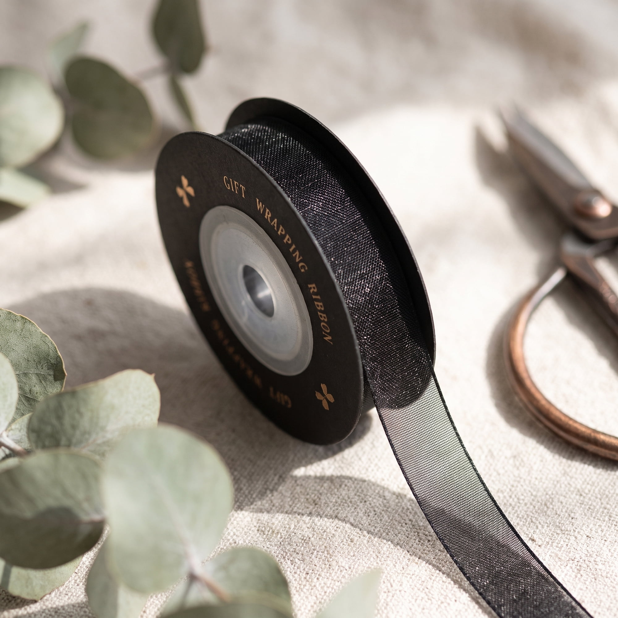 Unique Bargains Elegant Satin Ribbon for Gift Wrapping Black 5.5 Yard