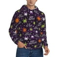 thumbnail image 2 of Naloa Halloween Men's Casual Hooded Collar Drawstring Hoodies Pullover Sweatshirts Casual Long Sleeve Shirts-XX-Large, 2 of 7