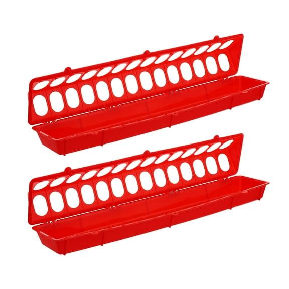 YUYUETIME 2Pcs Long Trough Feeding Trough for Pigeons with Easy to Clean Design 19.65X3.93X1.18in