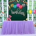 thumbnail image 2 of Mistaha Handmade Tulle Table Skirt Tablecloth Decorative Tableware Cloth for Rectangle or Round Table Home, 2 of 8