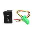 thumbnail image 2 of 4xPush Switch Símbolo De Alimentación LED Blanco Para Toyota Sequoia Highlander 2008 En Adelante Sunnimix Pulsador, 2 of 8
