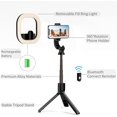 thumbnail image 4 of IBAOLE Selfie Stick with Ring Light & Wireless Remote, Fill Light Tripod for Live Stream/Makeup, Extendable 43 Inch 360° Rotation Phone Holder, Compatible With iPhone/Samsung Android phone (Black), 4 of 8