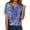 A01 Blue, variant on Basic Short Sleeve Shirts For Women V Neck Flower Prin Fashion Dressy Casual Button T Shirt Lightweight Soft Spring Blouses Pullover Outfits Blue L