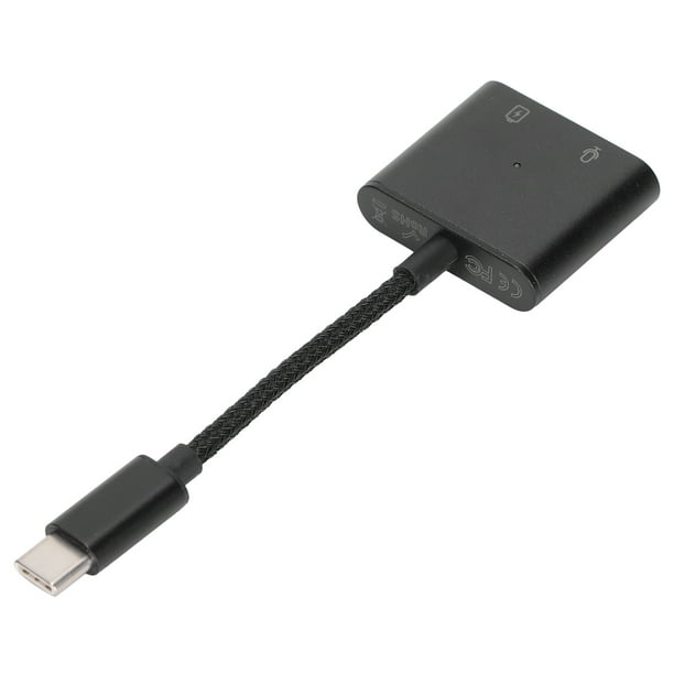 Divisor USB C, Un Adaptador De Auriculares De 3,5 Mm Trenzado Duradero Para Portátiles Para Teléfonos Móviles