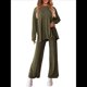 thumbnail image 1 of Conjuntos de Dos Piezas para Mujer, Camisetas de Larga A Juego, Pantalones Anchos y Chándales, Ropa de Otoño. Verde L, 1 of 10