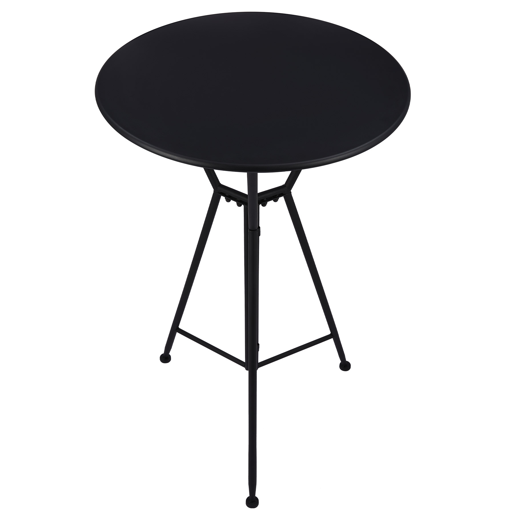 Bestco High Top Table with 24" Round Table Top & 40" Steel Frame for Home Bar & More