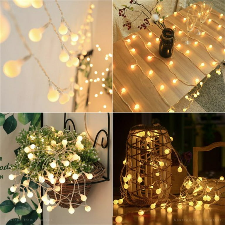 40 LED Globe String Lights Battery Operated, 6m Fairy Ball String Lights  for Christmas, Festivals, Party, Waterproof Bulb String Lights as