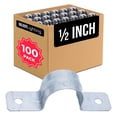 thumbnail image 1 of Paquete de 100 correas para tubos Select Lighting, acero EMT rígido de 1/2 pulgada, 1 of 8