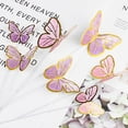 thumbnail image 3 of Soumake 10Pcs Butterflies Cake Decoration Golden Pink Insert Card Creative Birthday Wedding Party Dessert Table Decor 3D Cake Topper Party Supplies Household, 3 of 8