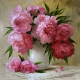 thumbnail image 2 of Perminova, Elena 20x20 White Modern Wood Framed Museum Art Print Titled - Pink Flowers in Vase, 2 of 4