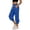 Blue, variant on Women's casual running sports pants with toe straps and pockets, suitable for daily casual wear and hiking