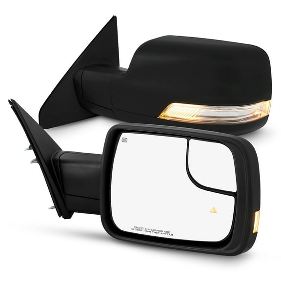AKKON - Fits 2019-2023 Ram 1500 Power Heat Manual Folding Towing Mirror Pair w/ LED Turn Signal  Blind Spot Light Sensor