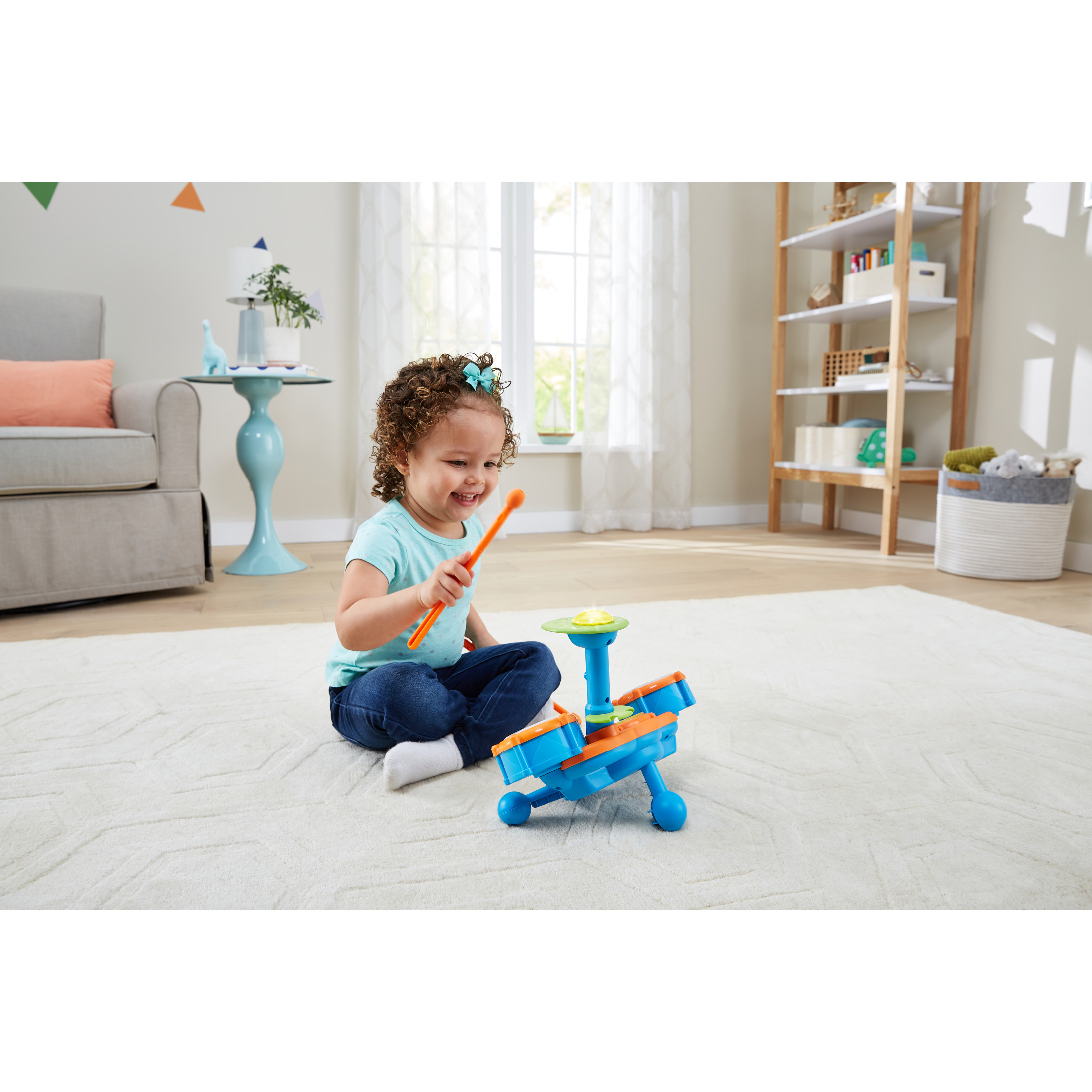 VTech KidiBeats Drum Set with Drumsticks and Cymbal photo 3