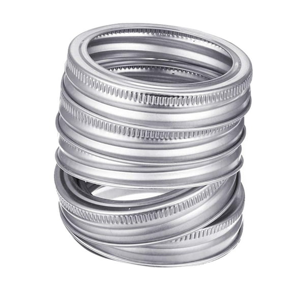 TFixol 70mm Regular Mouth Mason Canning Lids, Tinplate Leak Proof Lids for Mason Jar Regular Mouth Split-Type Lids Leak Proof and Secure Canning Jar Caps(5 Count Canning Lids + 5 CountRings)