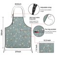 thumbnail image 3 of Pioneer Flower Floral Print Pattern Apron-Garden Aprons for Women with Pockets-Cotton Linen Waterproof Kitchen Cooking Gardening Aprons Adjustable for Kitchen,Cooking,BBQ and Salon 33x27 Inch, 3 of 7