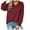 Wine, variant on Womens V Neck Oversized Sweaters 2022 Fall Long Sleeve Pullover Loose Knit Comfy Jumper Tunic Sweater Tops