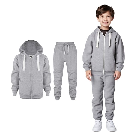 LIUYUNNN Kids Toddler Sweatsuit 2PC Long Sleeve Letter Zipper Pullover Hoodie Leggings Pants Winter Clothes 3-4 Years Girls Clothes Boys Girls Fall and Winter Outfits