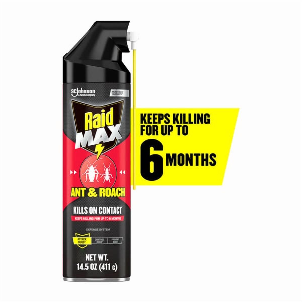 Raid® MAX Ant & Roach Killer Insecticide Aerosol Spray, 14.5 fl oz, 5 Pack