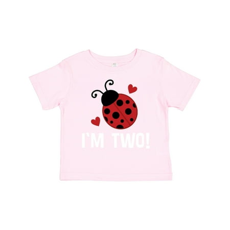 Inktastic 2nd Birthday 2 Year Old Ladybug Girls Toddler T-Shirt
