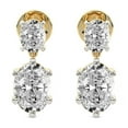 thumbnail image 3 of IGI Certified 3 Carat Oval Shape Lab Grown Diamond Earrings | 18K Yellow Gold | Sparkling Cascades Dangling Lab Diamond Earrings | Prong Setting | FG-VS1-VS2 Quality Friendly Diamonds, 3 of 5