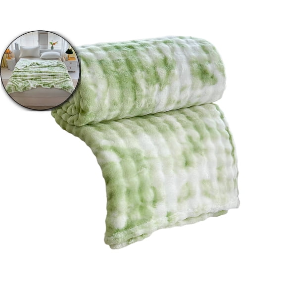 VQPeo Soft Fuzzy Fleece Blanket, Plush Throw, Ultra Cozy Washable Polyester Flannel Blanket for Bed, Sofa, Couch, Travel & Outdoor Use