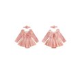 thumbnail image 2 of Cenuakty Baby Girl 2 Piece Outfit Adorable Flower Decor Long Sleeve Square Neck Tulle Romper Dress and Headband Set, 2 of 9