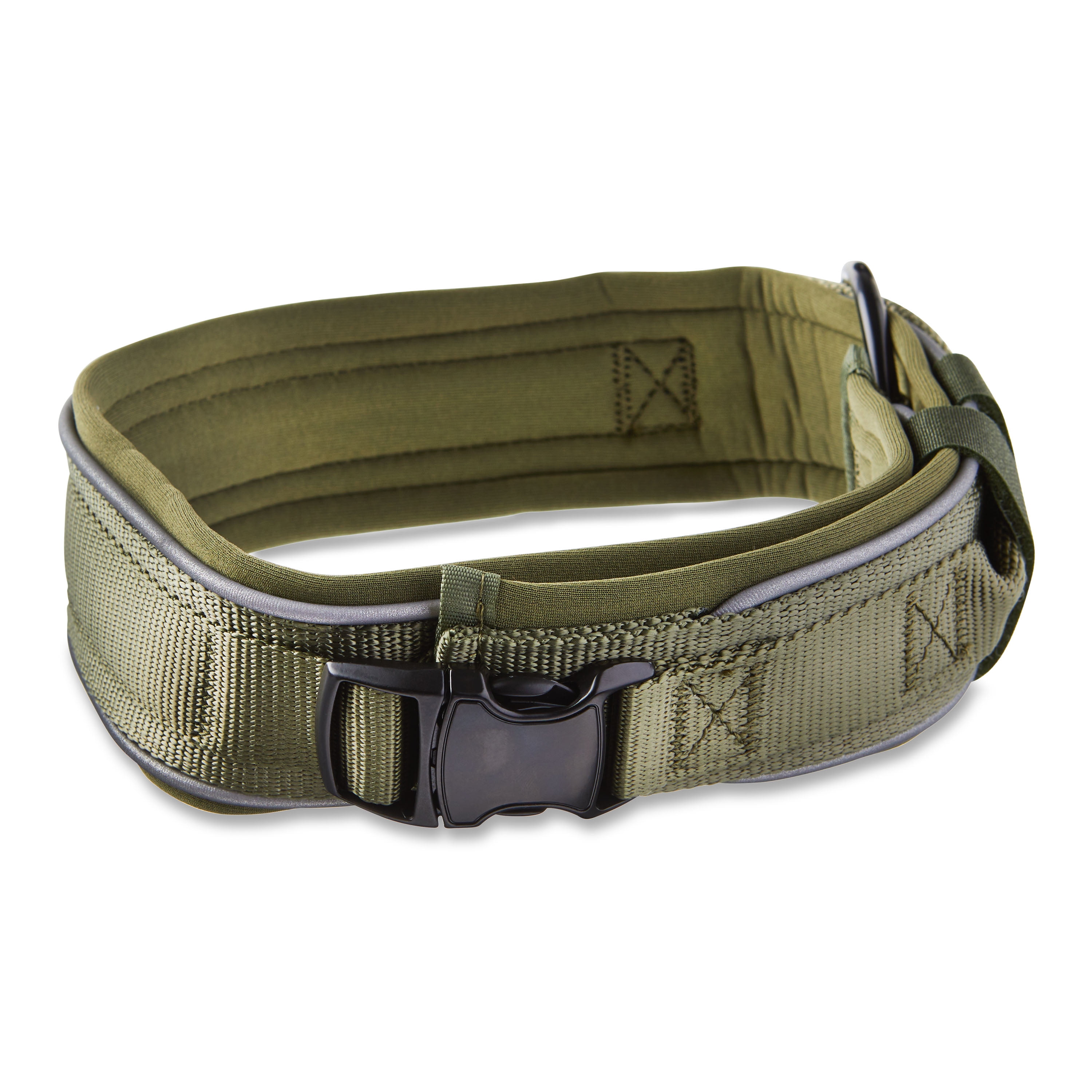Vibrant Life Tactical Adjustable Dog Collar, Olive Green, L