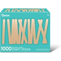 Darice 1000 Pcs Popsicle Stick, 4.5" Natural Wood Craft Sticks Supplies, Ice-Cream Stick Pop, Ages 3