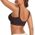 thumbnail image 3 of Ohufall Women's Lace Bras Underwire Wide Straps Fashion Backless Bra Thin Breathable Push-Up Support Daily Underwear, 3 of 5