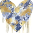 thumbnail image 2 of Rodgers, Lindsay 12x12 Black Ornate Wood Framed with Double Matting Museum Art Print Titled - Big Hearted Blue and Gold, 2 of 4