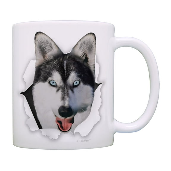 ThisWear Husky Gifts Husky Dog Face Cute Dog Mug Dog Mom Gifts Husky Dog Dad Gifts Coffee Mug