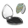 thumbnail image 1 of Zufioo SpongeBob SquarePants for Portable Pocket Makeup Mirror, Foldable Handheld Magnifying Beauty Mirror Suitable for Wallet Handbag for Women-Heart Shape, 1 of 9