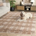 thumbnail image 3 of SAFAVIEH Oxford Plaids Paylynn Plaid Area Rug, Beige/Brown, 8' x 10', 3 of 11
