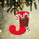 thumbnail image 2 of Personalized Acrylic Christmas Tree Ornaments Alphabet Letter Decorations with Santa Hat Design for Party Xmas Decoration Pendant Hanging Decor, 2 of 3