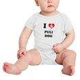 thumbnail image 2 of I Heart Puli Dog Funny Baby Bodysuit, 2 of 5