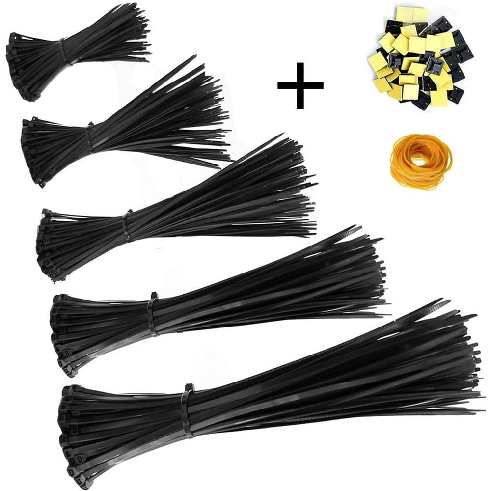 Haobase Zip Ties 500 Pcs Nylon Cable Zip Ties with SelfLocking 4/6/8