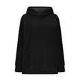 thumbnail image 4 of Tops for Women Trendy New Hoodies for Women Vintage Hooded Sweatshirts Soft Pullover with Pocket Cotton Fall Outfits Pullover Tops Black M, 4 of 6