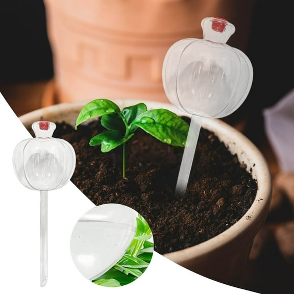Watering Globes, 2025 New Top Fill Self Watering Planter Insert, Pumpkin Shape Automatic Watering Globe for Indoor Outdoor Water Bulbs Slow Release, Water Globes Decorative