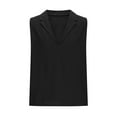 thumbnail image 4 of ZyeKqe Cotton Linen Tank Tops for Men Summer Sleeveless Muscle Shirts Deep V Neck Loose Fitted Beach Top, 4 of 6
