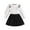 1#White, variant on Kiijoy Newborn Girls Outfits Knit Long Puff Sleeve Pullover Top Skirt Set, Sizes 9-12M