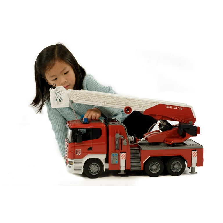 Bruder Large Scania Fireman Truck Toy with Water Pump, Light