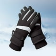 thumbnail image 2 of Women's Winter Ski Gloves, Thermal Windproof Touchscreen Gloves with Fleece Lining for Skiing Cycling, Hiking Driving and Outdoor Snow Sports - Black, 2 of 3
