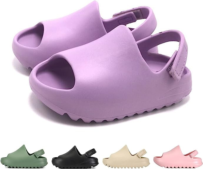 BIGUY Toddler Little Kids Slides Sandals Summer SlipOn Sandals Shower