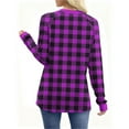 thumbnail image 4 of Christmas round-neck checked sweatershirts, printed long-sleeved tops, Fall and winter fashion outfits, 4 of 6